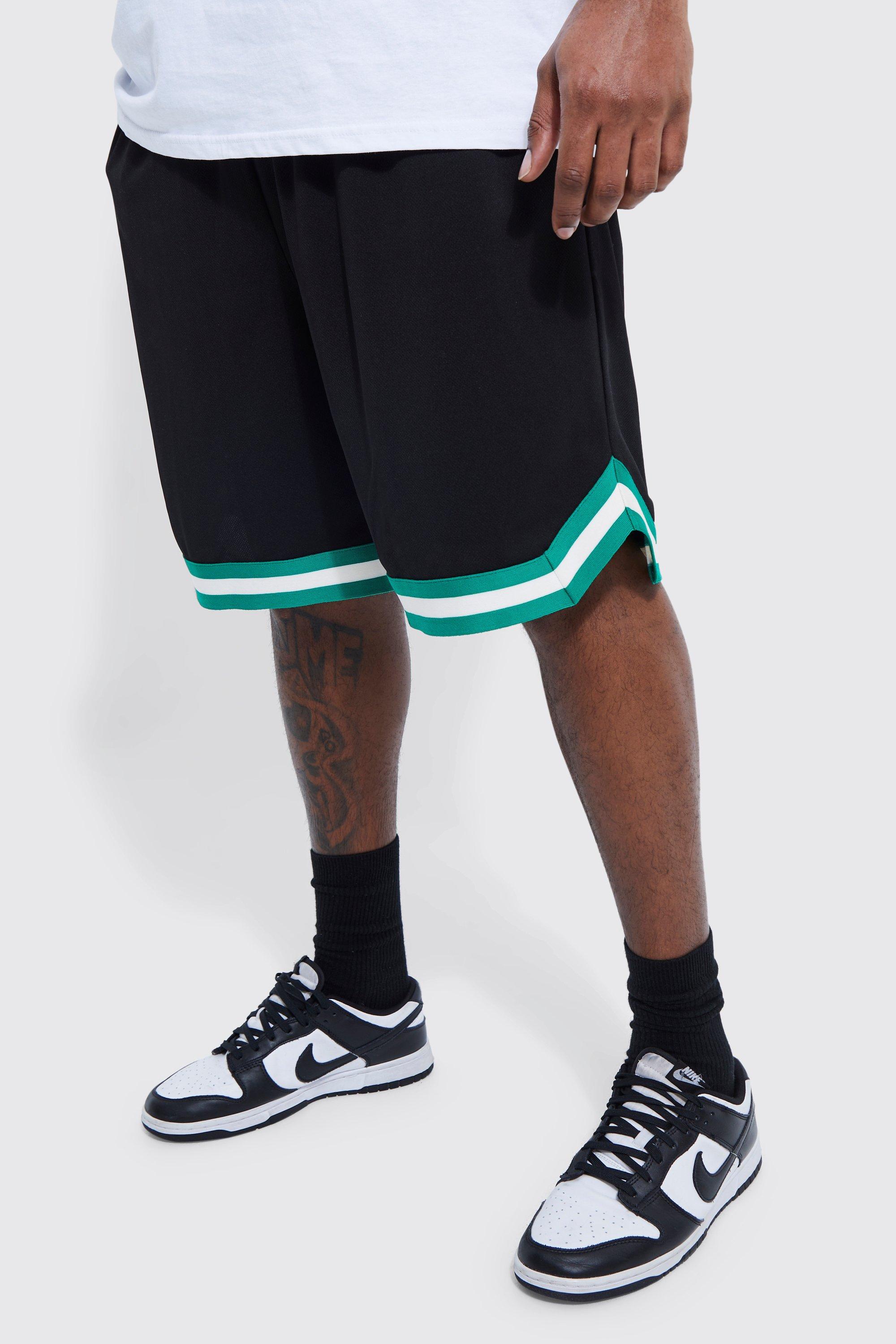 Boohoo Plus Lockere Mesh Basketball-Shorts - Black - Xxl