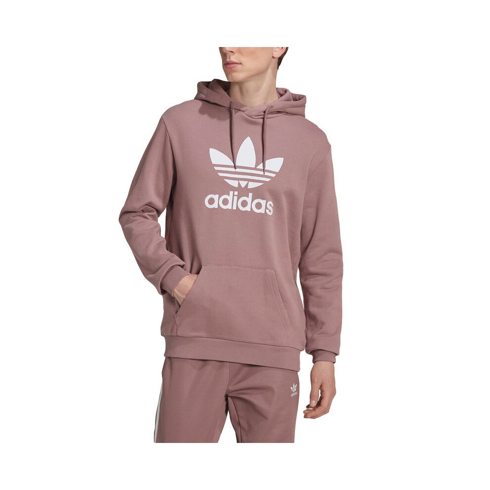 Adidas (L) MensTrefoil Fleece Hoodies Casual Pullover Sweatshirts