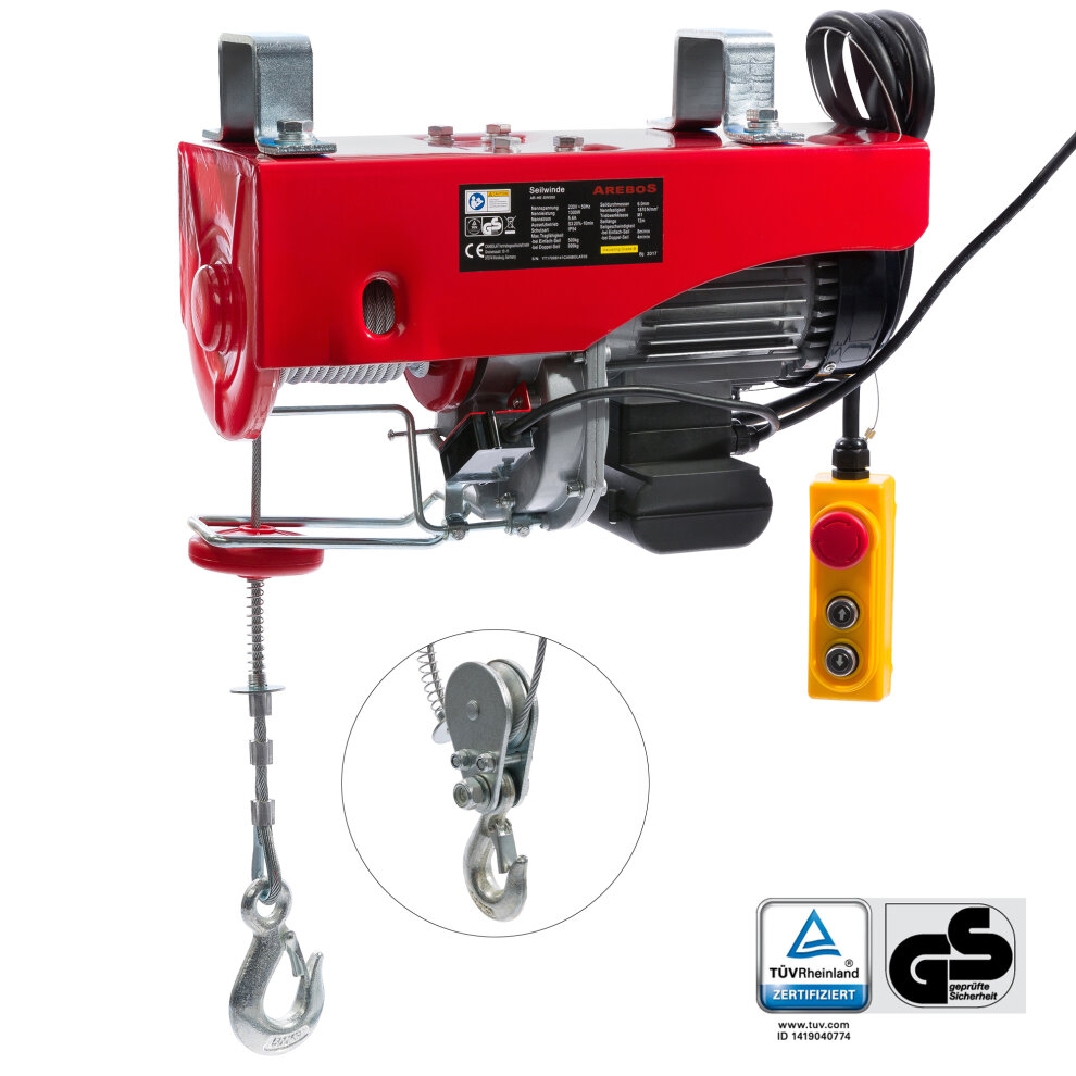 Arebos Cable winch 1300W - 1000kg