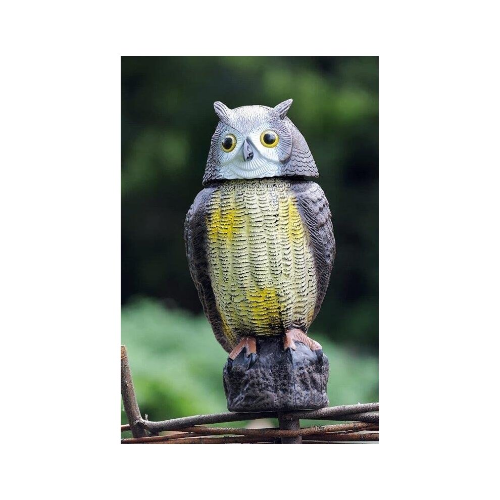 Garden Mile Swivel Head Owl, Bird Deterrent, Decoy Bird Scarer Pest Control