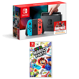 Nintendo Switch Neon with Super Mario Party for Switch