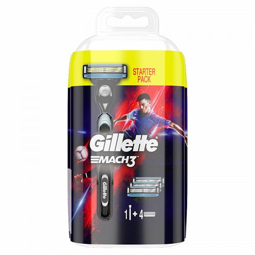 Gillette  Mach3 Football rasoio + lame di ricambio 3 pz