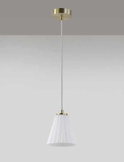 M&S Collection Georgia Pendant Light - 1SIZE - White, White