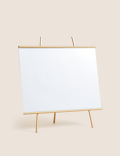 M&S Collection Metal Easel Photo Frame 8x10 inch - 1SIZE - Gold, Gold