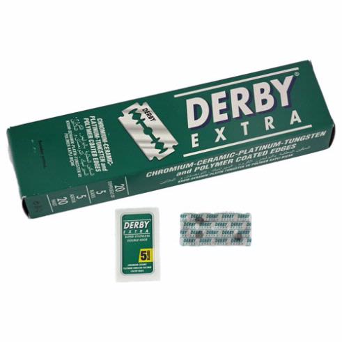 Derby Extra Safety Razor Blades (20 Pack Sleeve)
