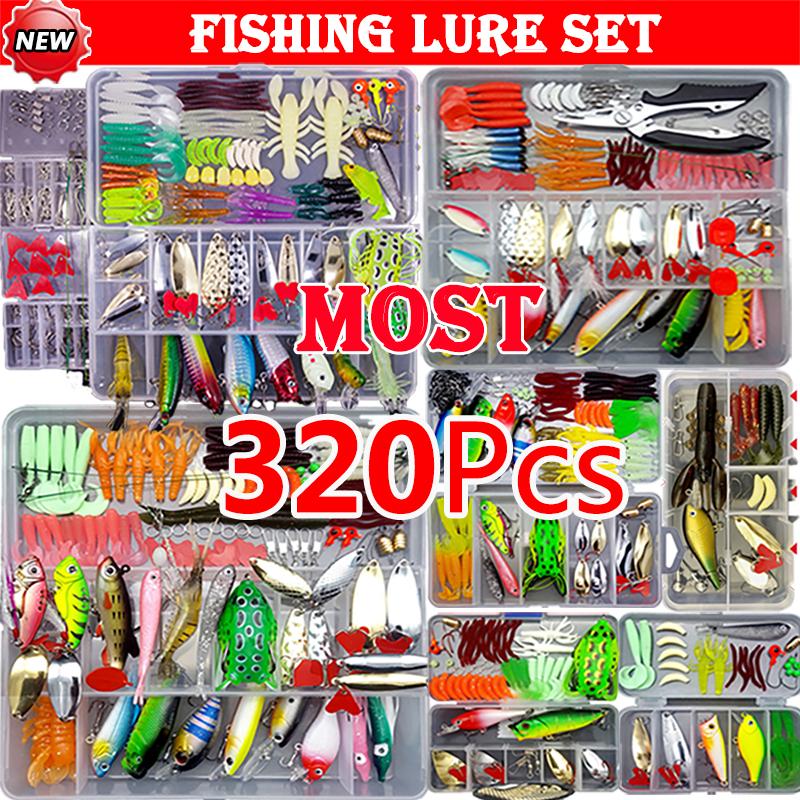 Angeln Locken Kit Weiche und Harte Köder Set Getriebe Schicht Minnow Metall Jig Löffel Für Bass Hecht Kurbel Tackle Zubehör mit Box
