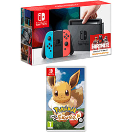 Nintendo Switch Neon with Pokémon Let's Go! Eevee for Switch