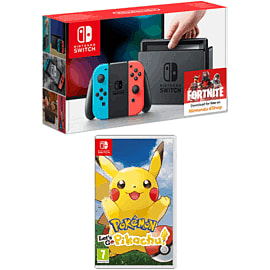 Nintendo Switch Neon with Pokémon Let's Go! Pikachu for Switch
