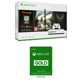 1TB Xbox One S with The Division 2 and 3 Months Xbox Live Gold for Xbox One