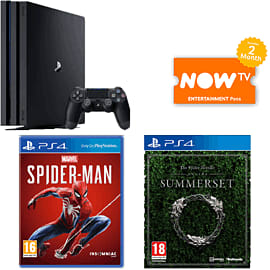 1TB Playstation 4 Pro with Marvel's Spider-Man + TESO Summerset and NOW TV for PlayStation 4
