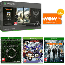 1TB Xbox One X with The Division 2 + TESO: Summerset + South Park The Fractured But Whole + The Division and NOW TV for Xbox One
