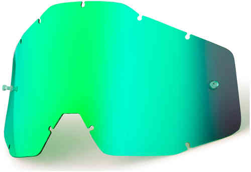 100% Race / Accuri / Strata Mirrored Replacement Lens, green, green, Size One Size