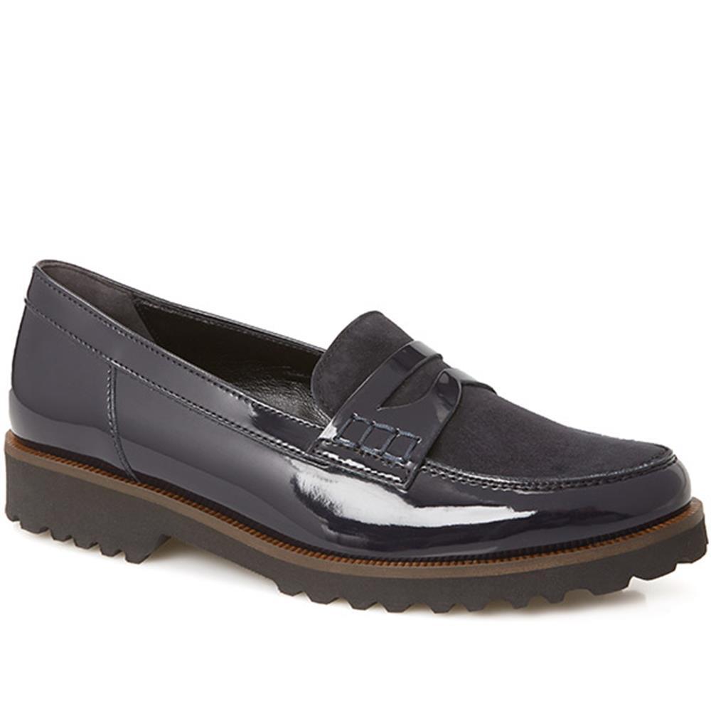 Gabor Skipper Patent Loafer Navy Size 3