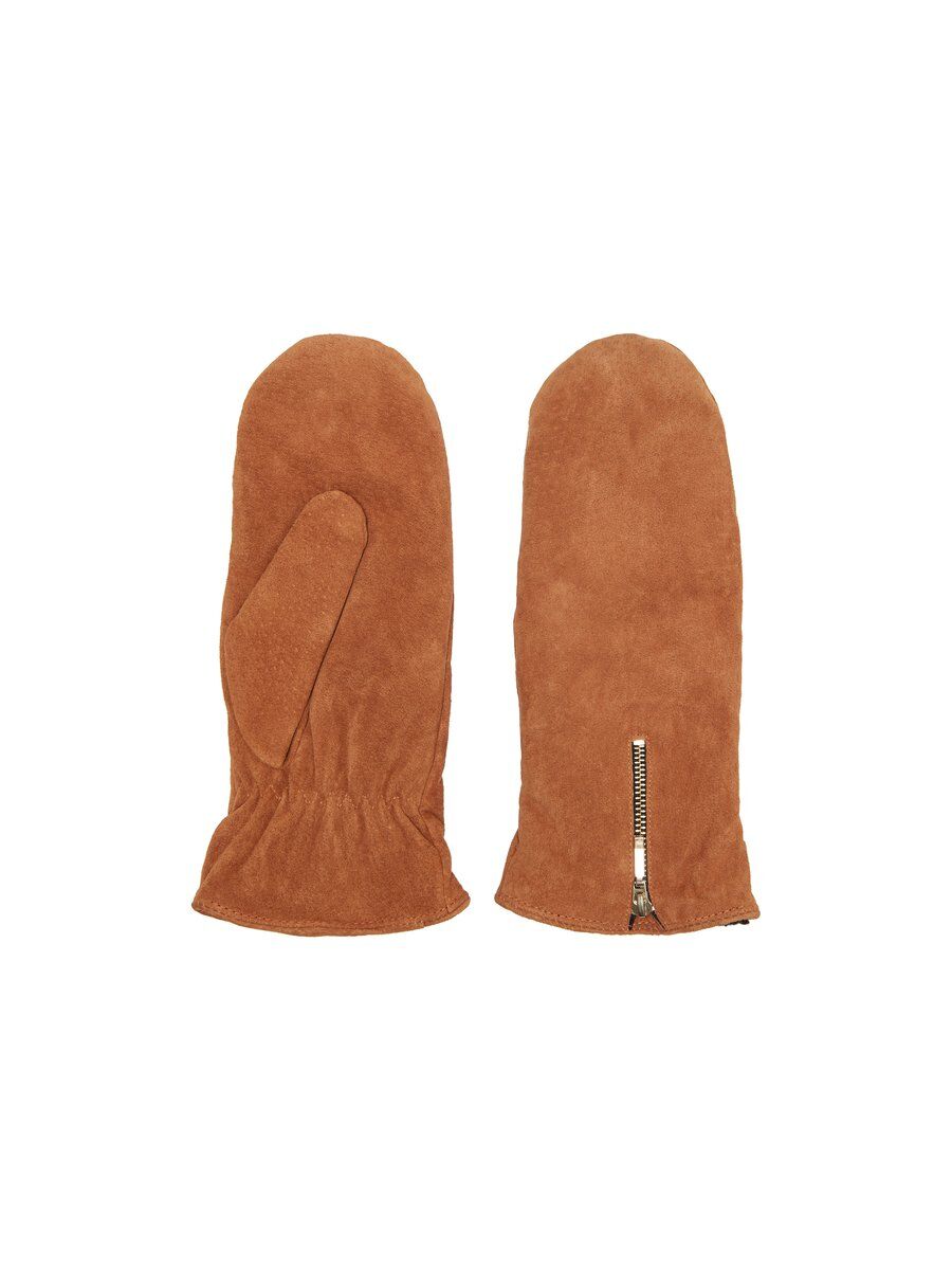 ONLY Lädersydda Vantar - Kvinna - Brun - Storlek L/XL