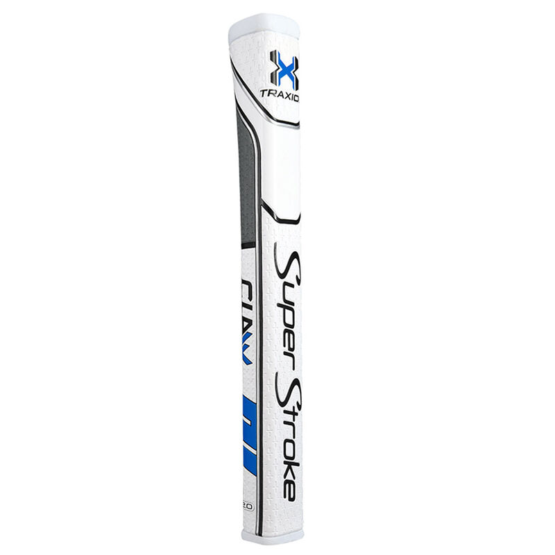 SuperStroke White, Blue and Grey Traxion Claw 1.0 Golf Putter Grip, 1.14x10.50"  | Online Golf