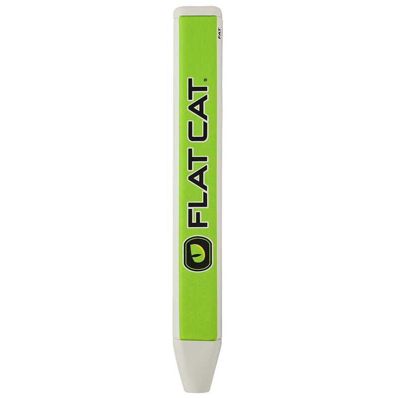 Flat Cat White and Lime Green Original Fat Golf Putter Grip, 1.50"  | Online Golf