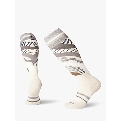 SmartWool PhD Light Pattern Women's Ski Socks, Moonbeam