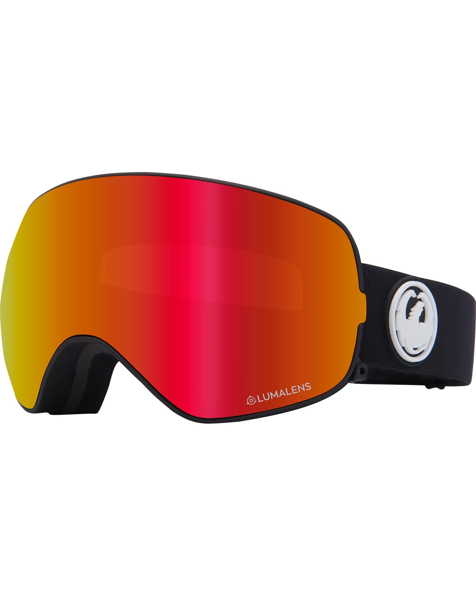 Dragon X2s Black / Lumalens Red Ionized + Lumalens Rose Ski Snowboard Goggles | Black