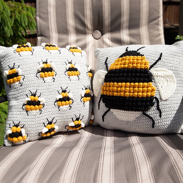 Deramores Bee Cushions Crochet Kit and Pattern