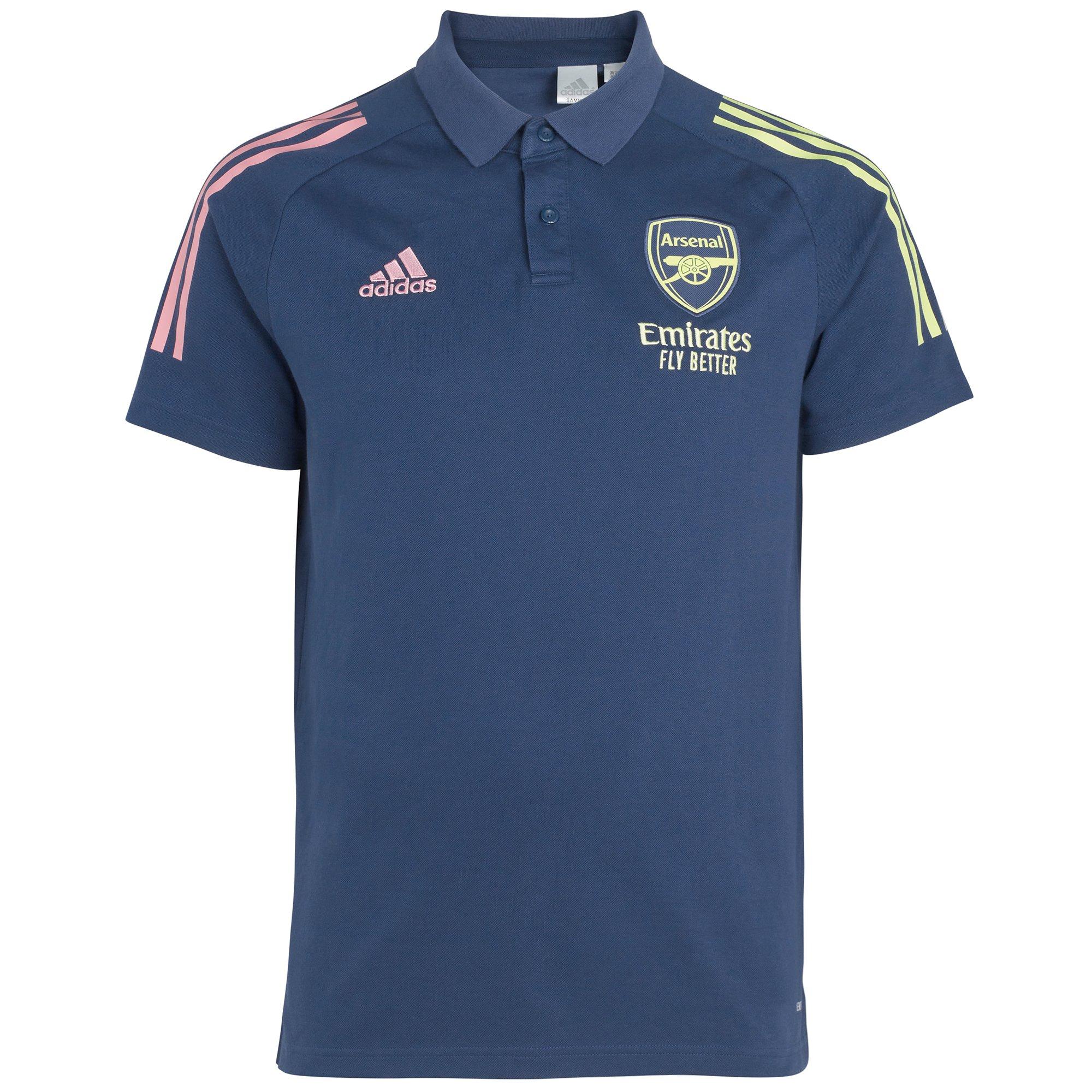 Arsenal Adidas  Adult 20/21 Blue Polo Shirt XS, Dark Blue
