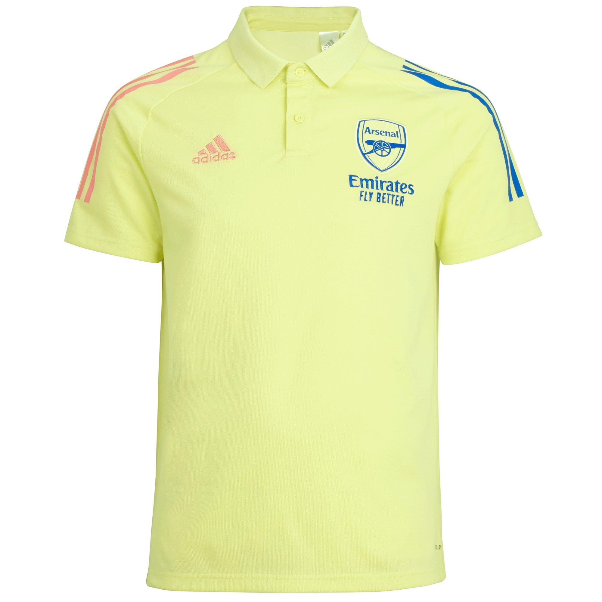 Arsenal Adidas  Adult 20/21 Yellow Polo Shirt XL, Yellow