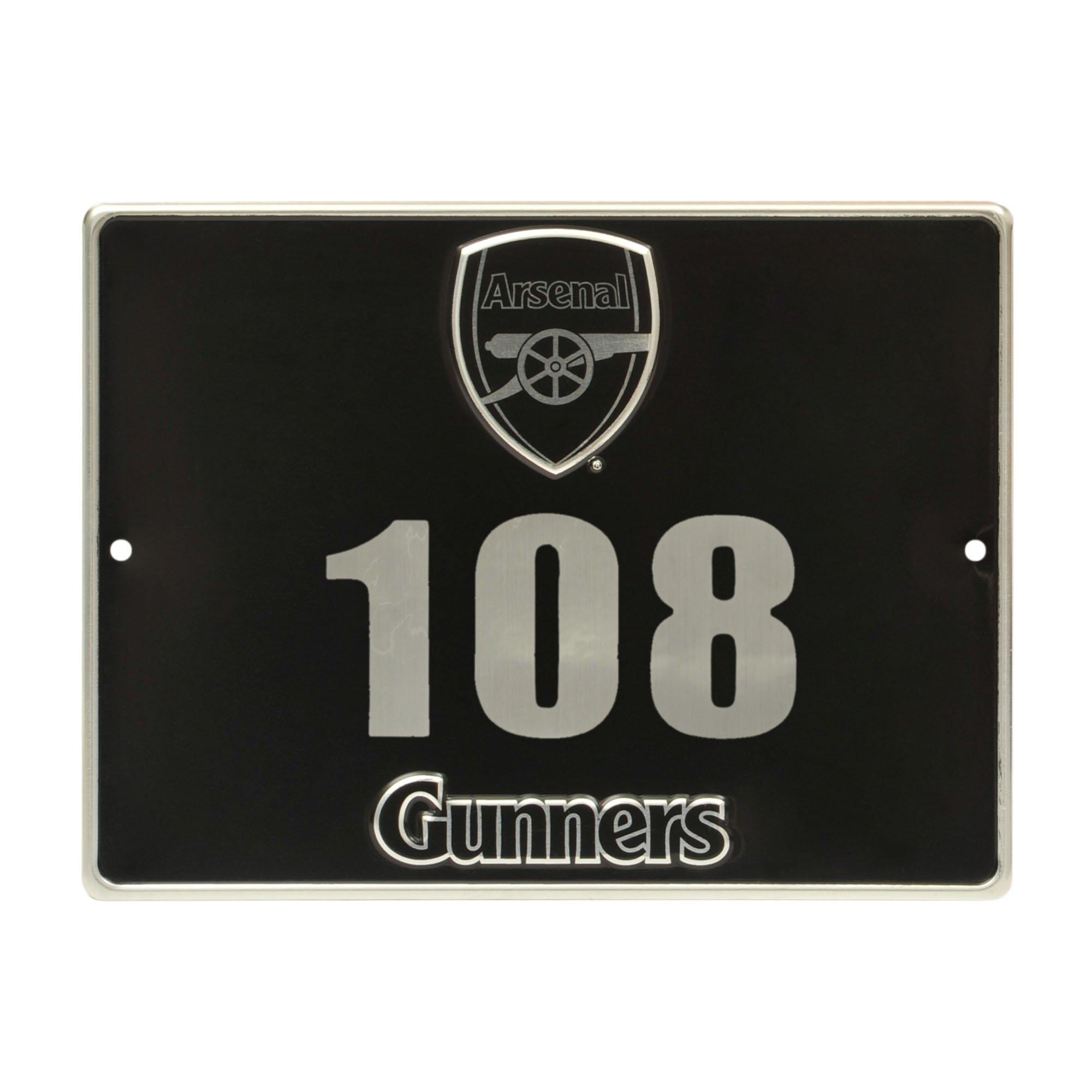 Arsenal House Number Plaque Sign, Multi