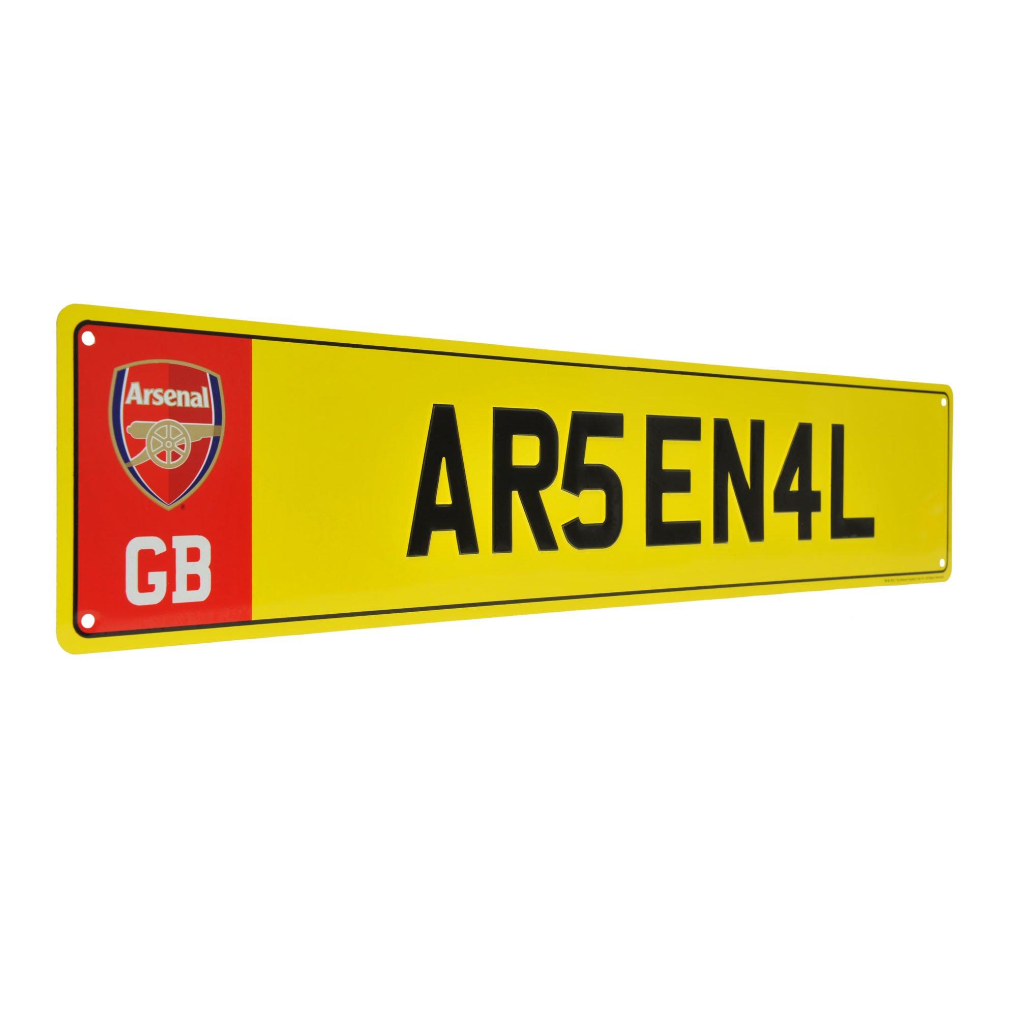 Arsenal License Plate, Yellow