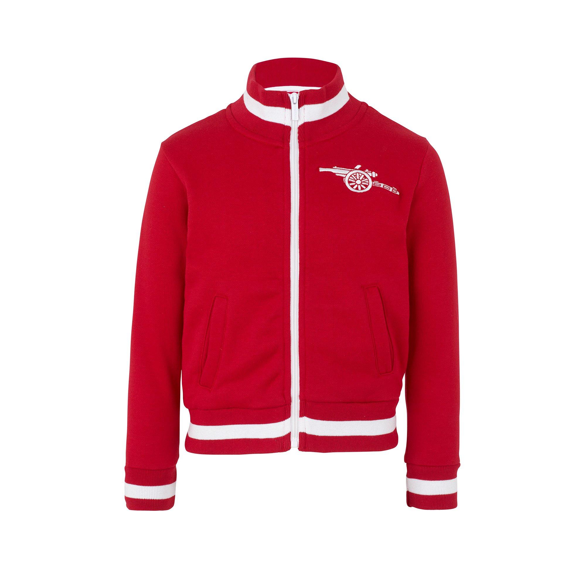 Arsenal Kids Retro 70s Home Jacket 8-9, Red/White