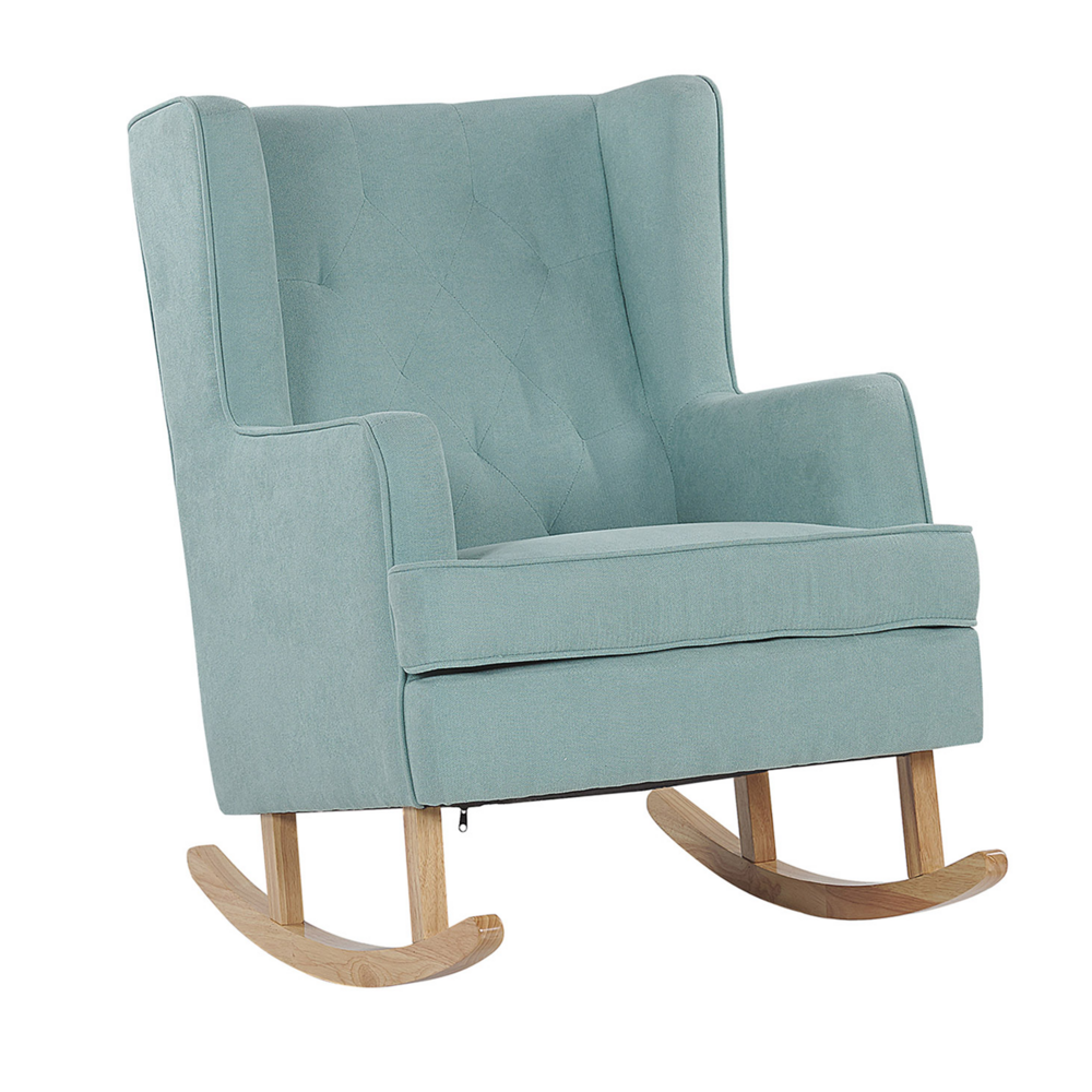 Beliani Schommelstoel stof mintgroen TRONDHEIM II