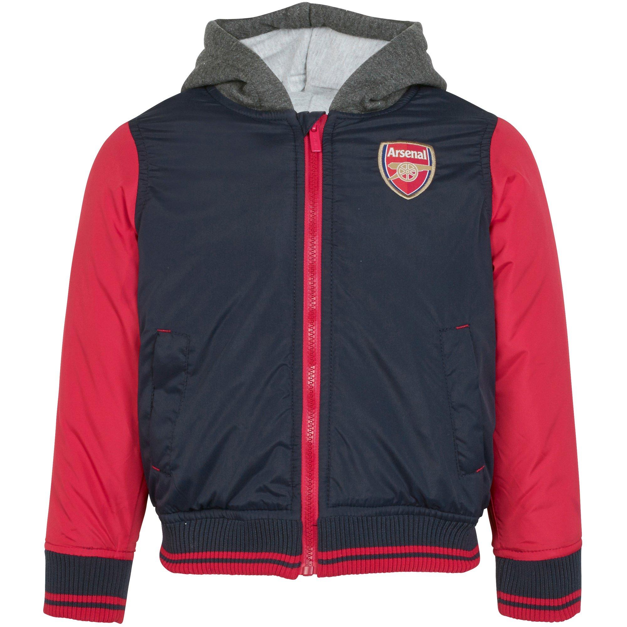 Arsenal Kids Bomber Jacket 6-7, Dark Blue/Red