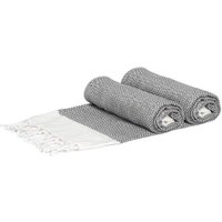 Nicola Spring Turkish Cotton Bath Towels | Grey Zig Zag | Pack of 2