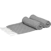 Nicola Spring Turkish Cotton Bath Towels | Dark Grey Diamond | Pack of 2