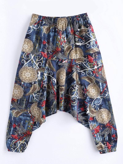 Zaful Blumen Libelledruck Harem Hosen | 2XL