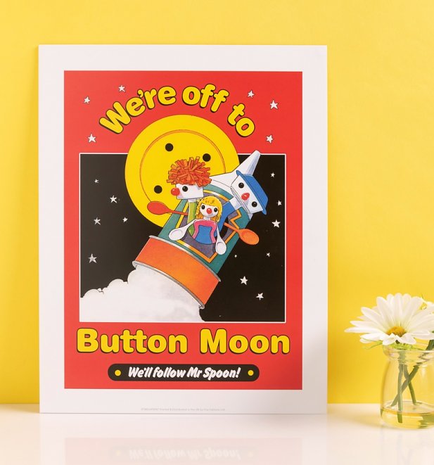 Button Moon 11 x 14 Art Print