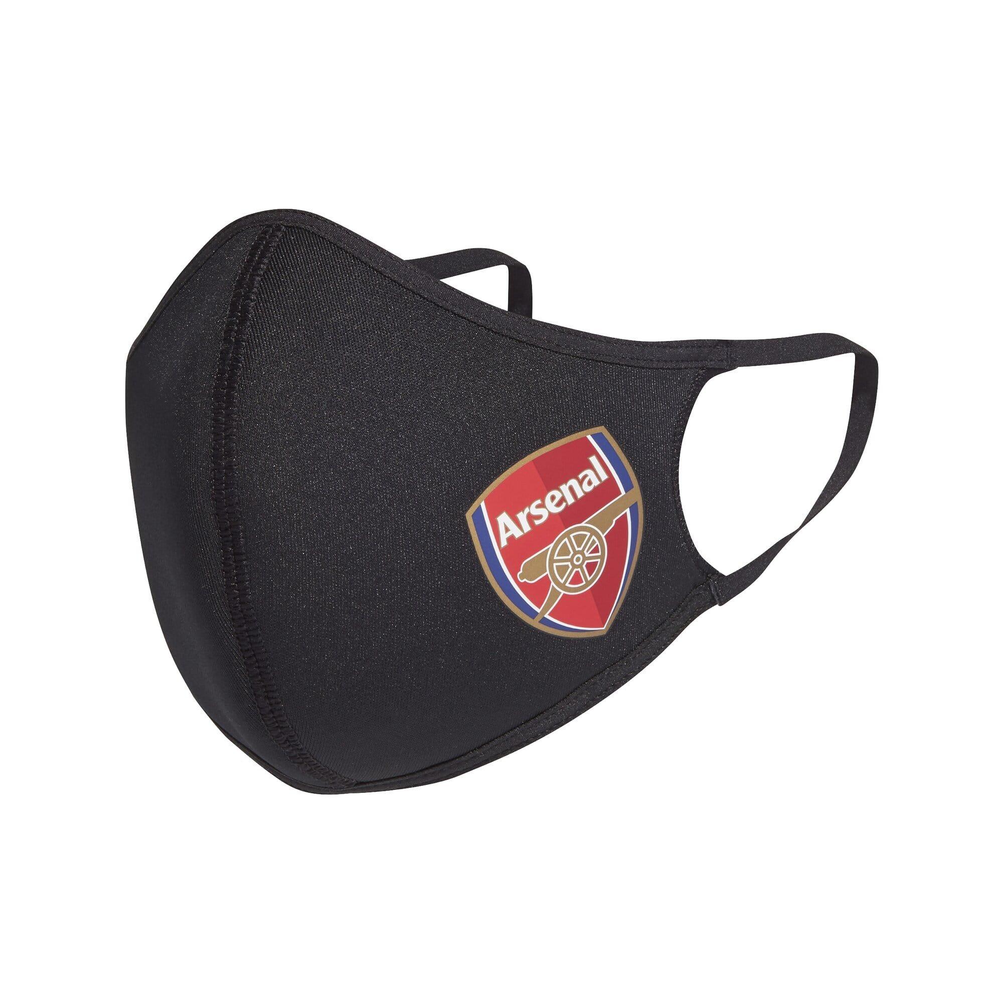 Arsenal Adidas  3pk Junior Face Mask, Black