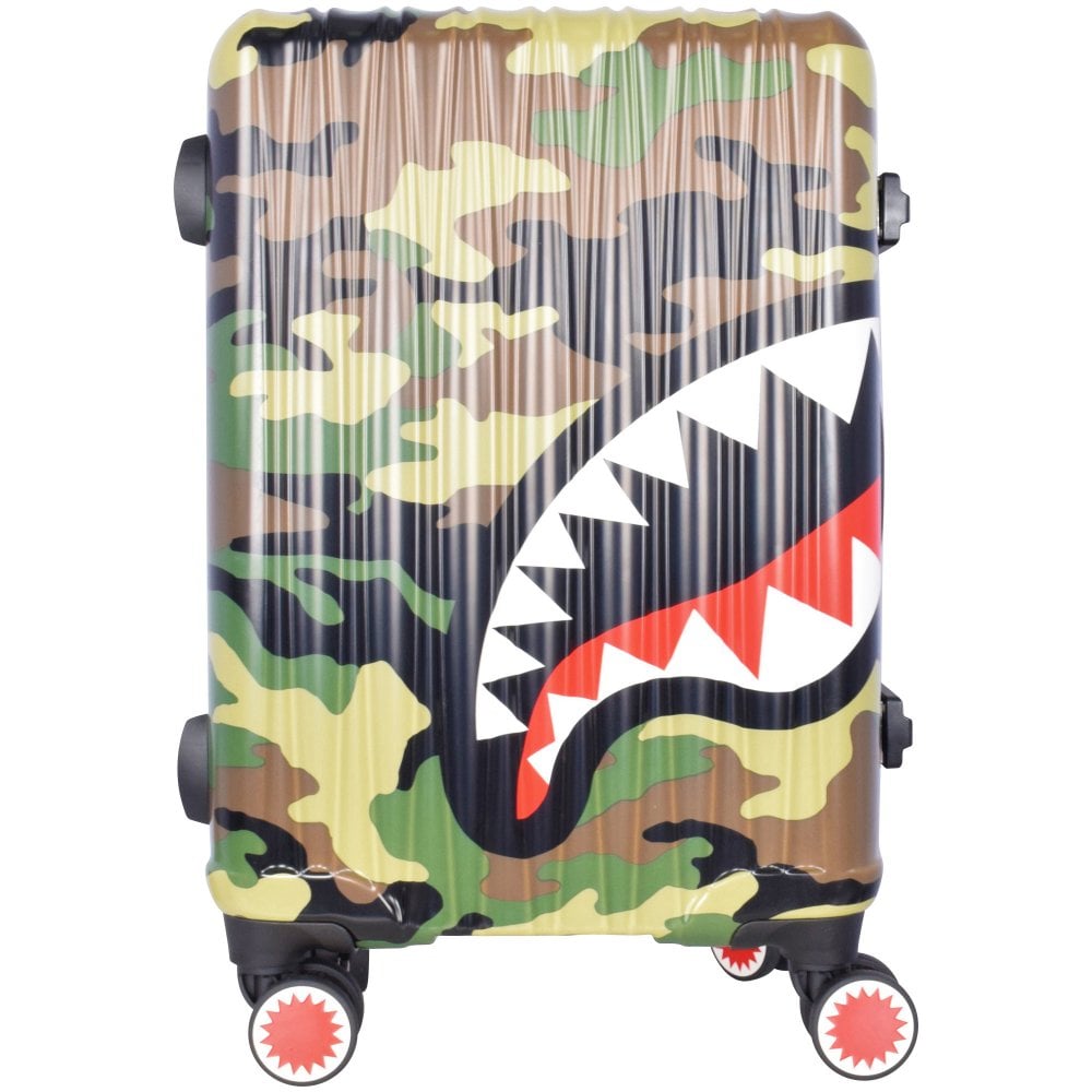 SPRAYGROUND Men's Army Camo Sharknautics Carry On Suitcase | Camo | 22