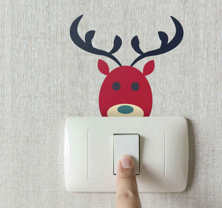 Adesivo Natale Gioia e renne