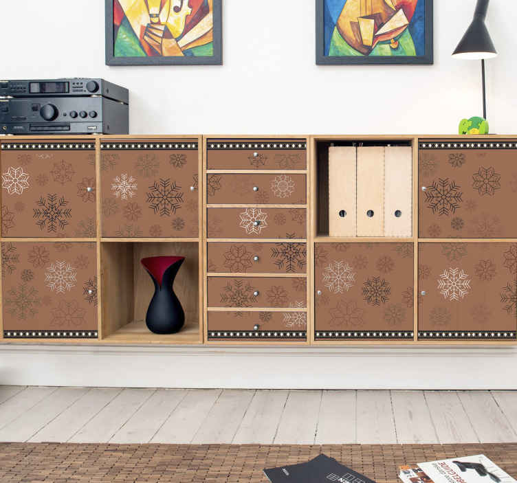 Carta adesiva per mobile Modello di fiocchi di neve