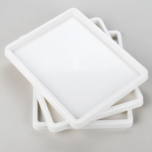 Craft Trays - 3 White Plastic Craft Trays. 25cm x 20cm
