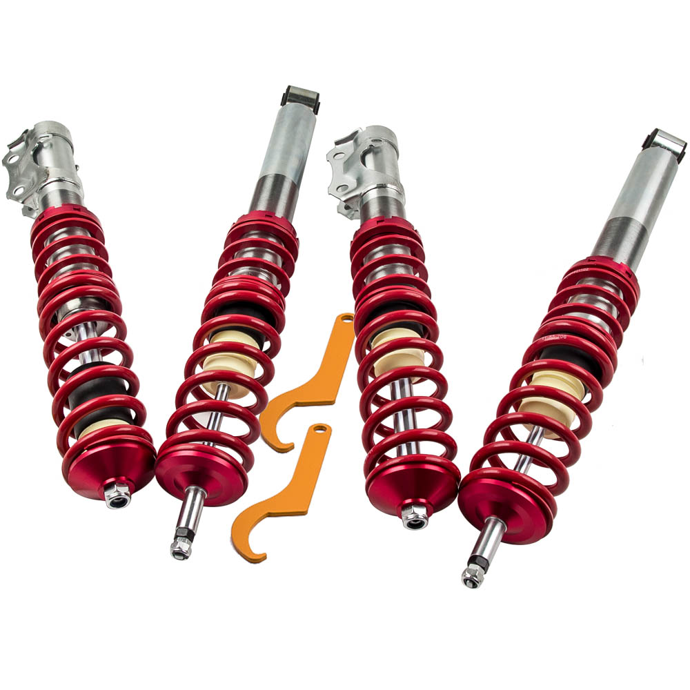 For VW Golf MK2 MK3 Vento Corrado 741005 Coil Spring Struts Red Coilovers Kit