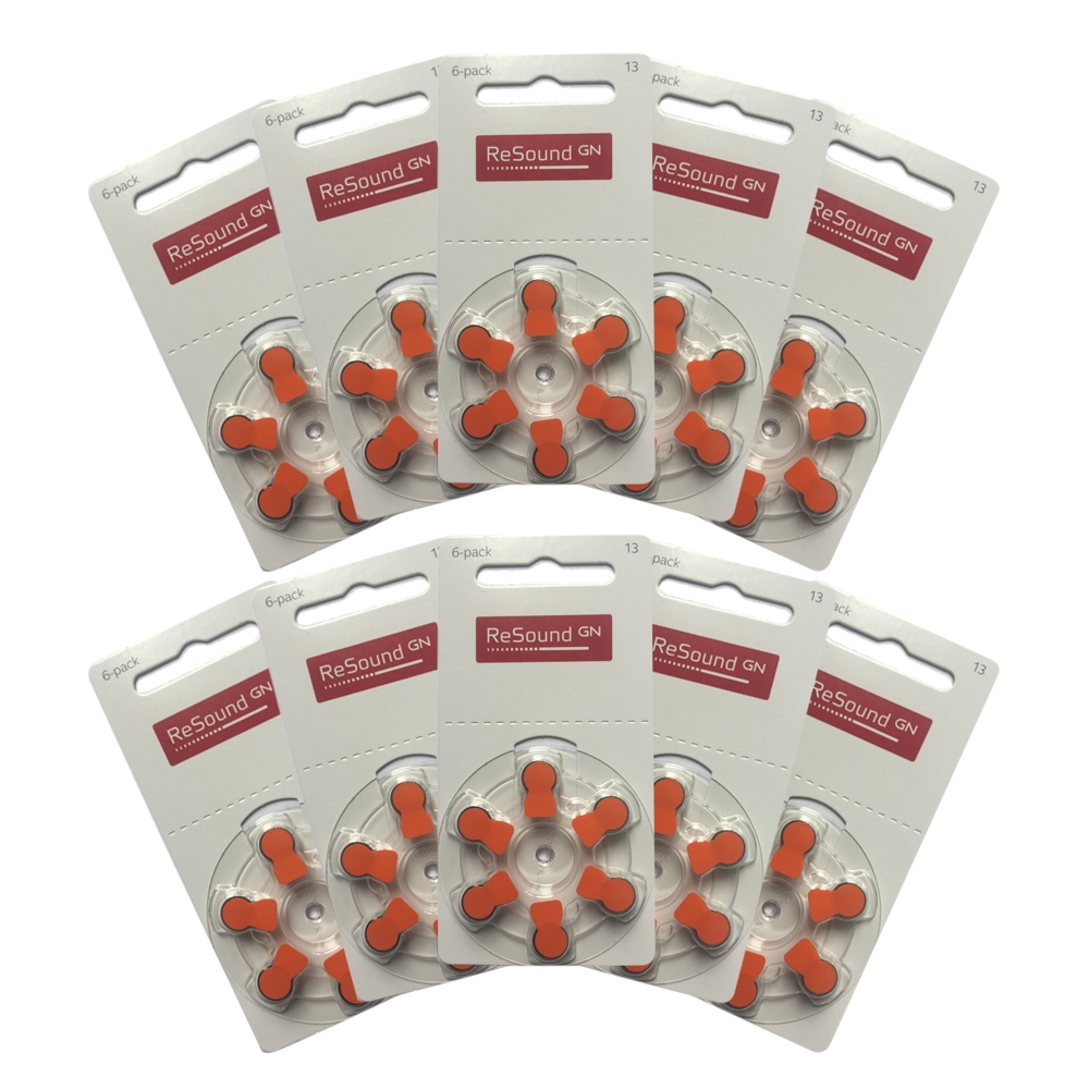 HearingDirect GN ReSound Hearing Aid Batteries Size 13 Pack of 60