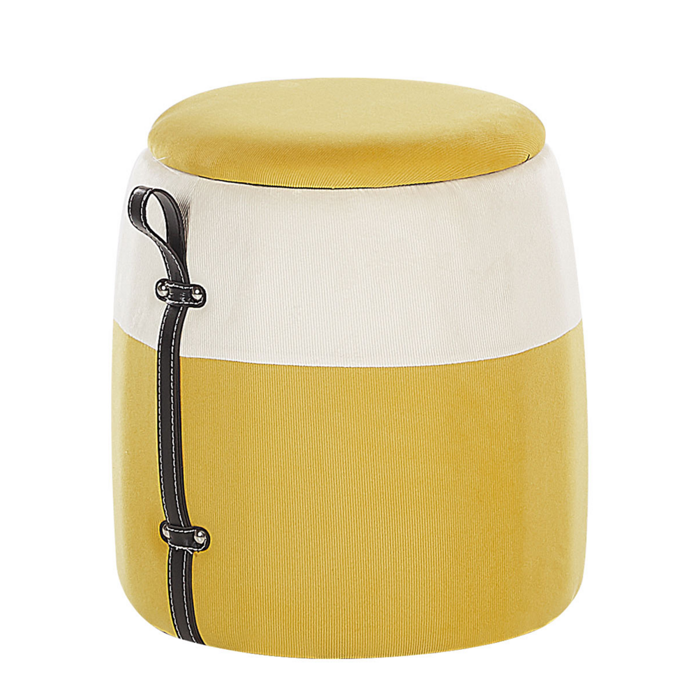 Beliani Poef geel RUBY