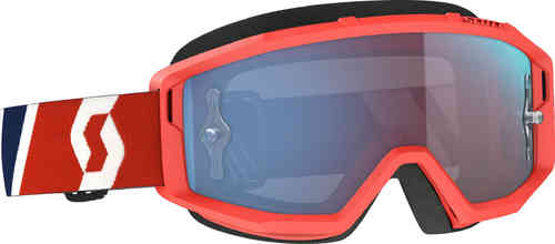 Scott Primal rood/blauwe Motorcross Goggles Blauw Rood Eén maat