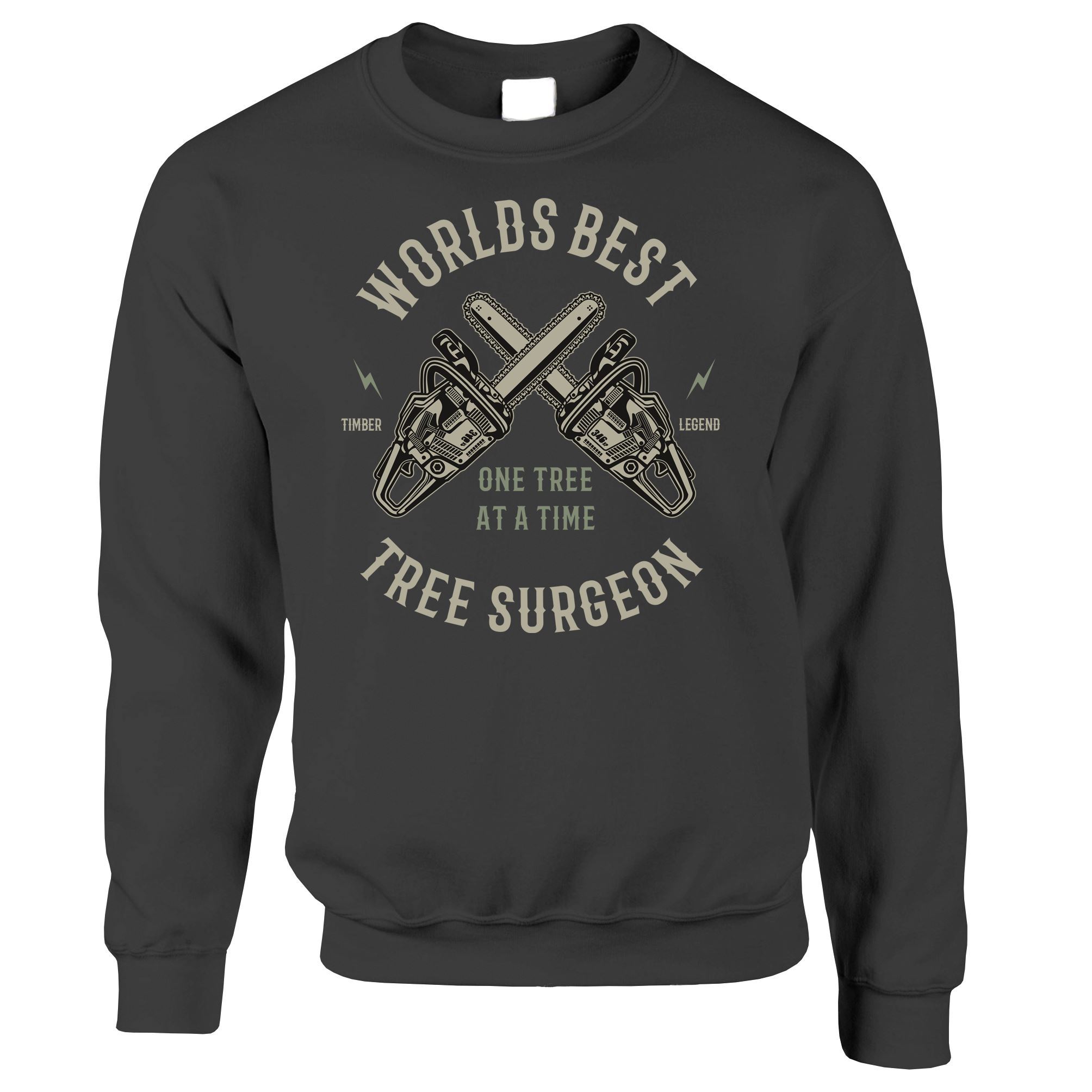 World's Best Tree Surgeon Jumper Sweatshirt Sweater - X-Large / Black