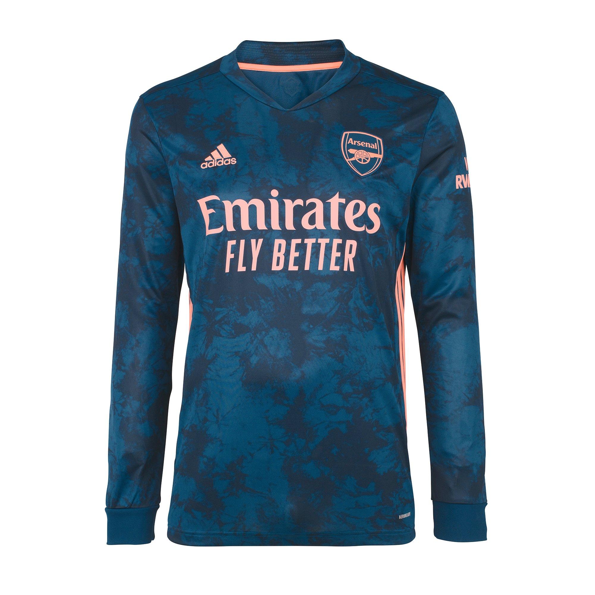 Arsenal Adidas  Adult 20/21 Long Sleeved Third Shirt XS, Blue