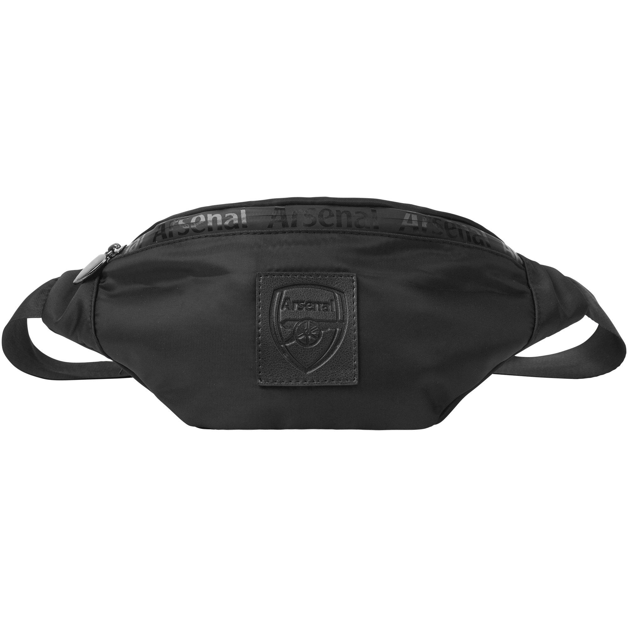 Arsenal Essentials Black Bum Bag, Black