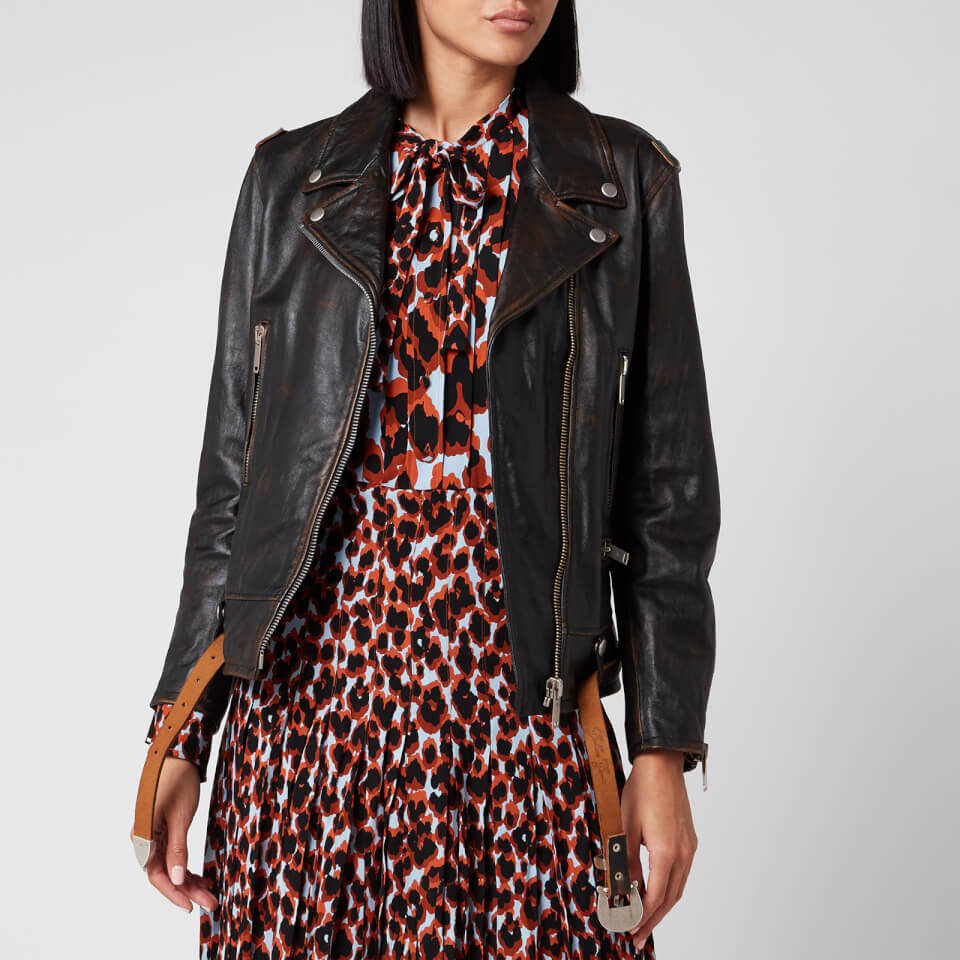 Golden Goose Deluxe Brand Women's Andrea Distressed Jacket - Black - IT40/UK8