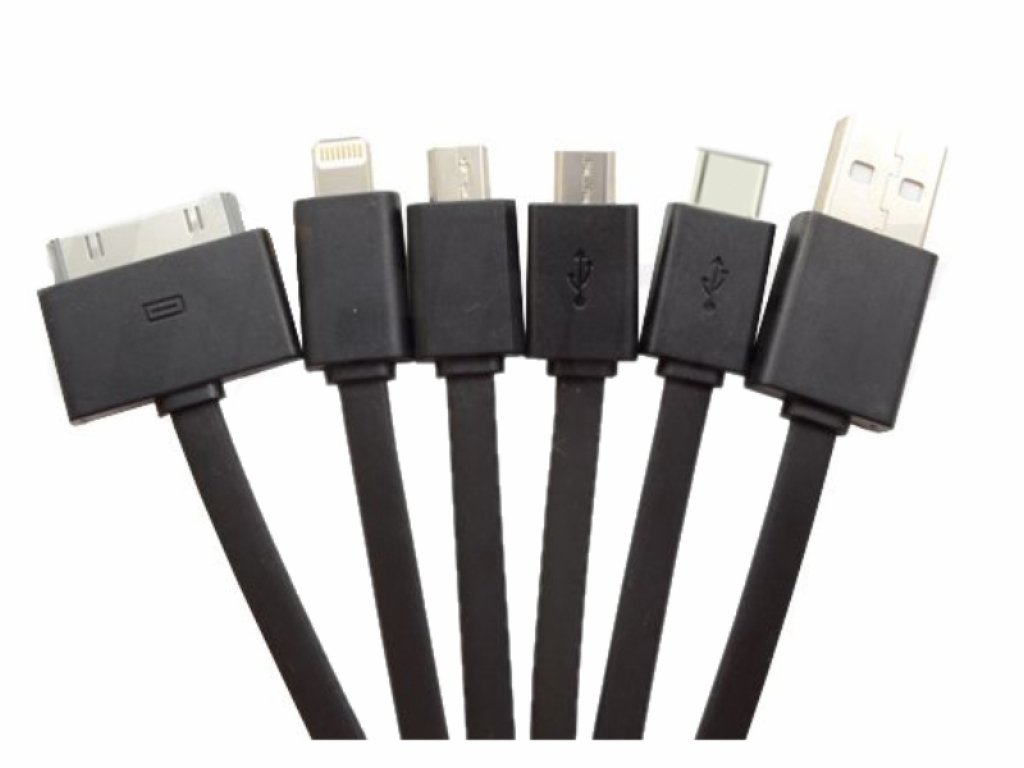 5-in-1 USB Oplaadkabel | Pocketbook Touch lux 5 | USB Kabel | zwart | Pocketbook