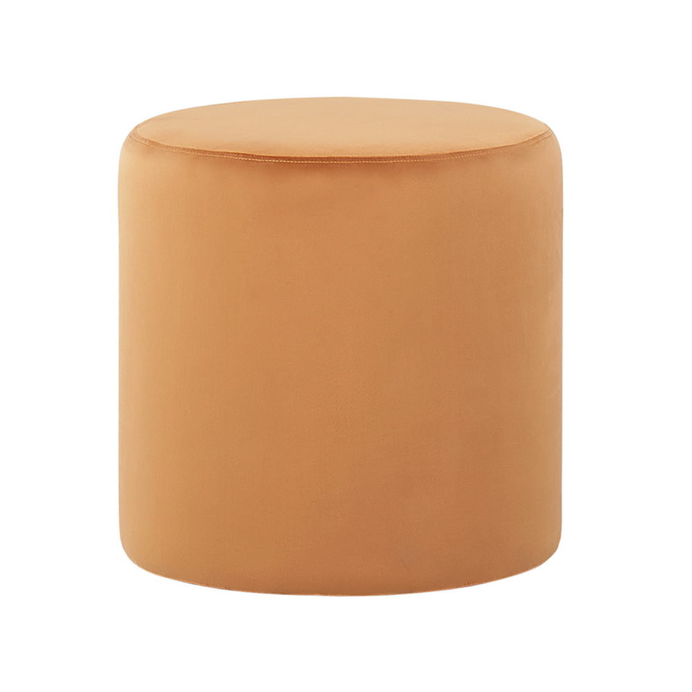 Beliani Poef fluweel oranje LOVETT