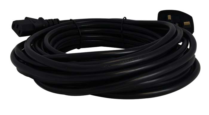 Cobra Mains Lead IEC Female to 13 Amp Plug 10m